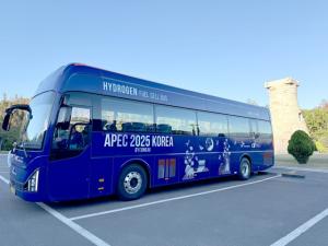 SK Innovation Provides 20 Hydrogen Shuttle Buses for APEC CEO Summit in Gyeongju