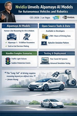 Nvidia launches open AI model suite to advance autonomous vehicles and robotics