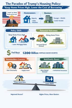 The Paradox of Trump’s Housing Policy: Raising Home Prices, Lowering Interest Rates