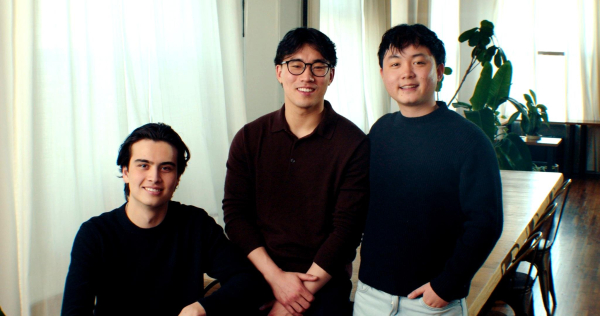 Auctor Founders (from left to right) Matthew Blackburn (CTO), William Sun (CEO), and Sky Ng-Thow-Hing (CPO)