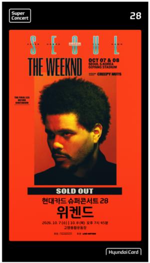 The Weeknd Sells Out Hyundai Card Super Concert 28 in Minutes