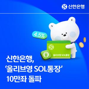 신한은행 ‘올리브영 SOL통장’ 10만좌 돌파…생활 플랫폼과 금융 결합 통했다