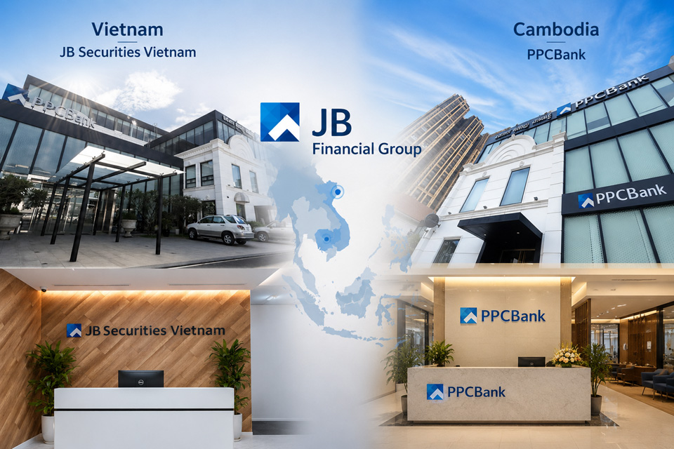 JB금융그룹은 베트남 JB Securities Vietnam(JBSV)과 캄보디아 PPCBank 등을 중심으로 동남아 금융 네트워크를 확대하고 있다. /사진=JB금융그룹·Korea IT Times 재구성