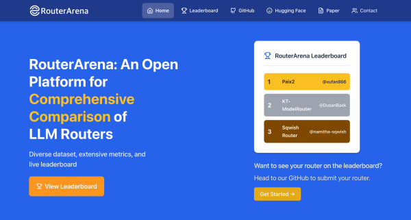 KT’s proprietary AI model routing technology, AutoModelRouter, ranked No. 2 overall in RouterArena, a public benchmark specializing in LLM routers / Courtesy of KT