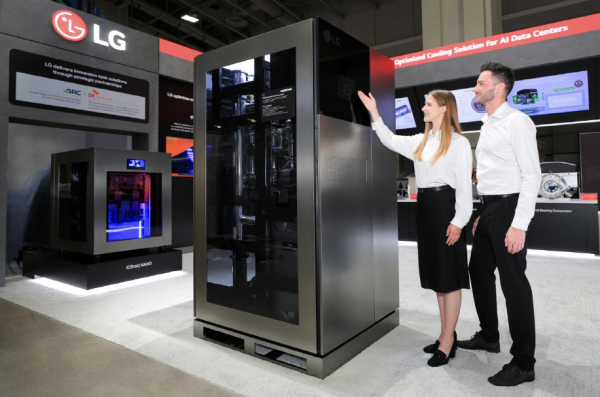 LG Electronics’ CDU products showcased at Data Center World (DCW) 2026 in Washington, D.C., in April. / LG Electronics provided