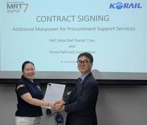 코레일, 필리핀 MRT-7 사업 구매·조달로 확대…국내 철도부품 수출 지원