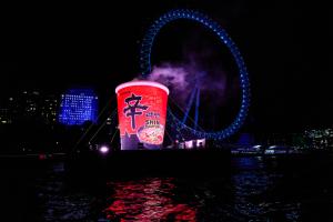 A Giant Shin Ramyun Cup Floats Down the Thames, Bringing a Taste of Korea to London